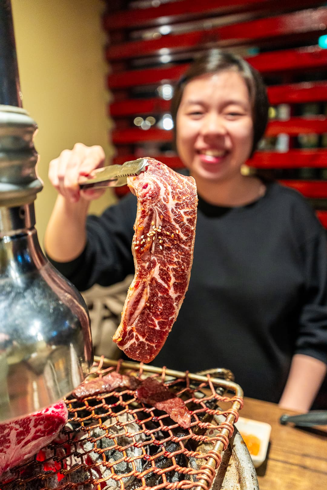 Korean BBQ spread at Hwaro featured in an Instagram Reel