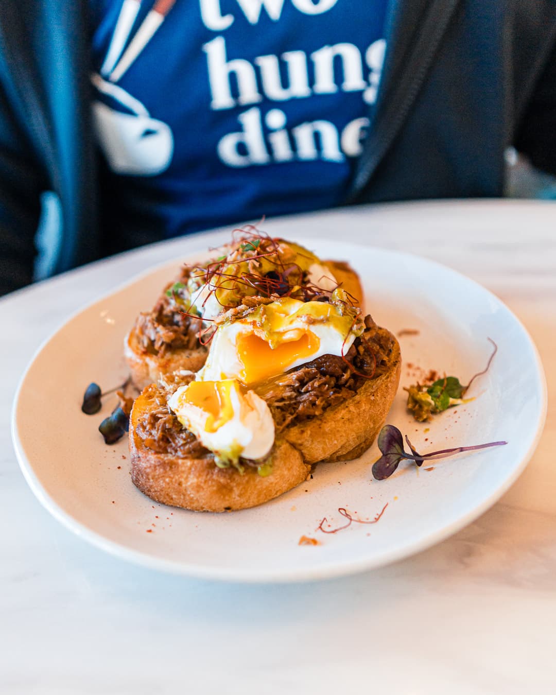 Styled food and drink table shot from a Melbourne cafe visit